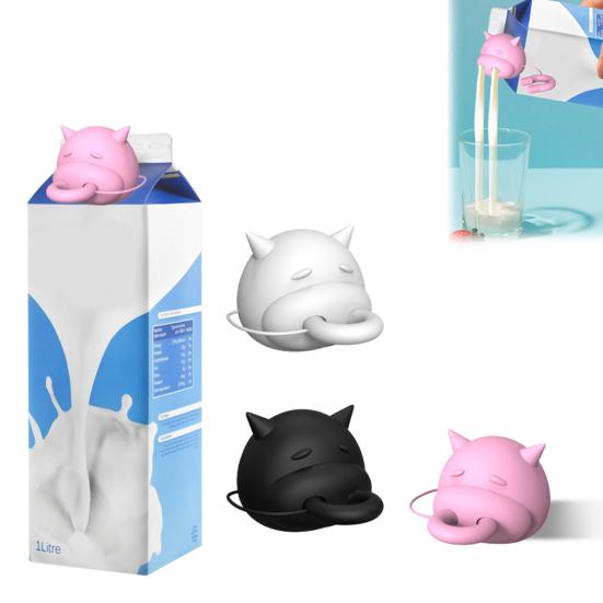 Силиконовый колпачок для молока с защитой от проливания, универсальный картонный диспенсер, герметичный, многоразовый, в коробке, дивертер для молока, забавный кухонный гаджет для любителей молока