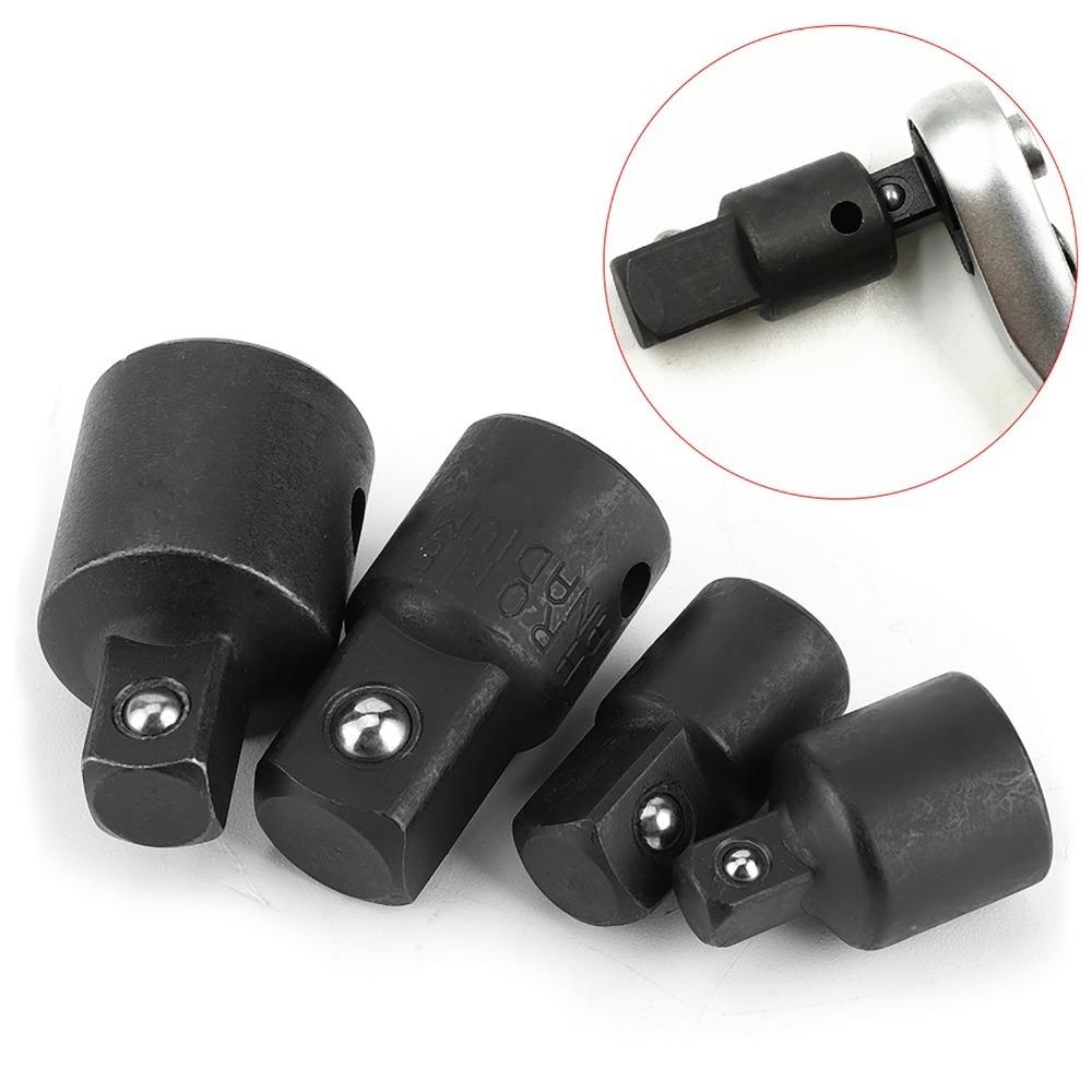4PCS Black & Sliver Wrench Adapter Set Motorcycle Full Routine Maintenance Work