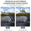 Bicycle Motorcycle Rearview Reflective Mirrors Wide Adjustable Angle Rear View Handlebar Mirrors