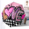 1pc Love Artwork Umbrella with Plastic Handle,Compact & Stylish,Suitable for All Seasons ptys26012