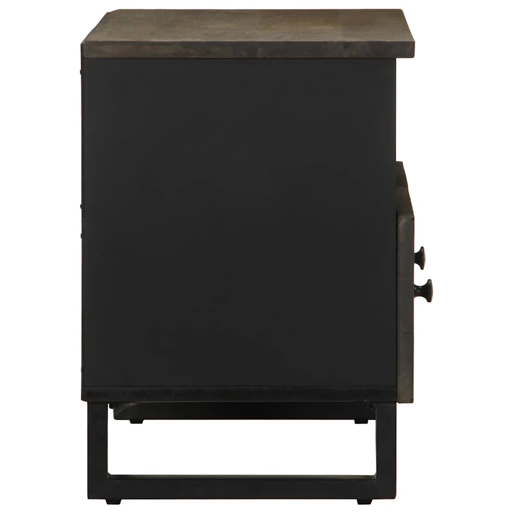 Vidaxl Szafka Pod Telewizor, Czarna, 70X33X46 Cm, Lite Drewno Mango