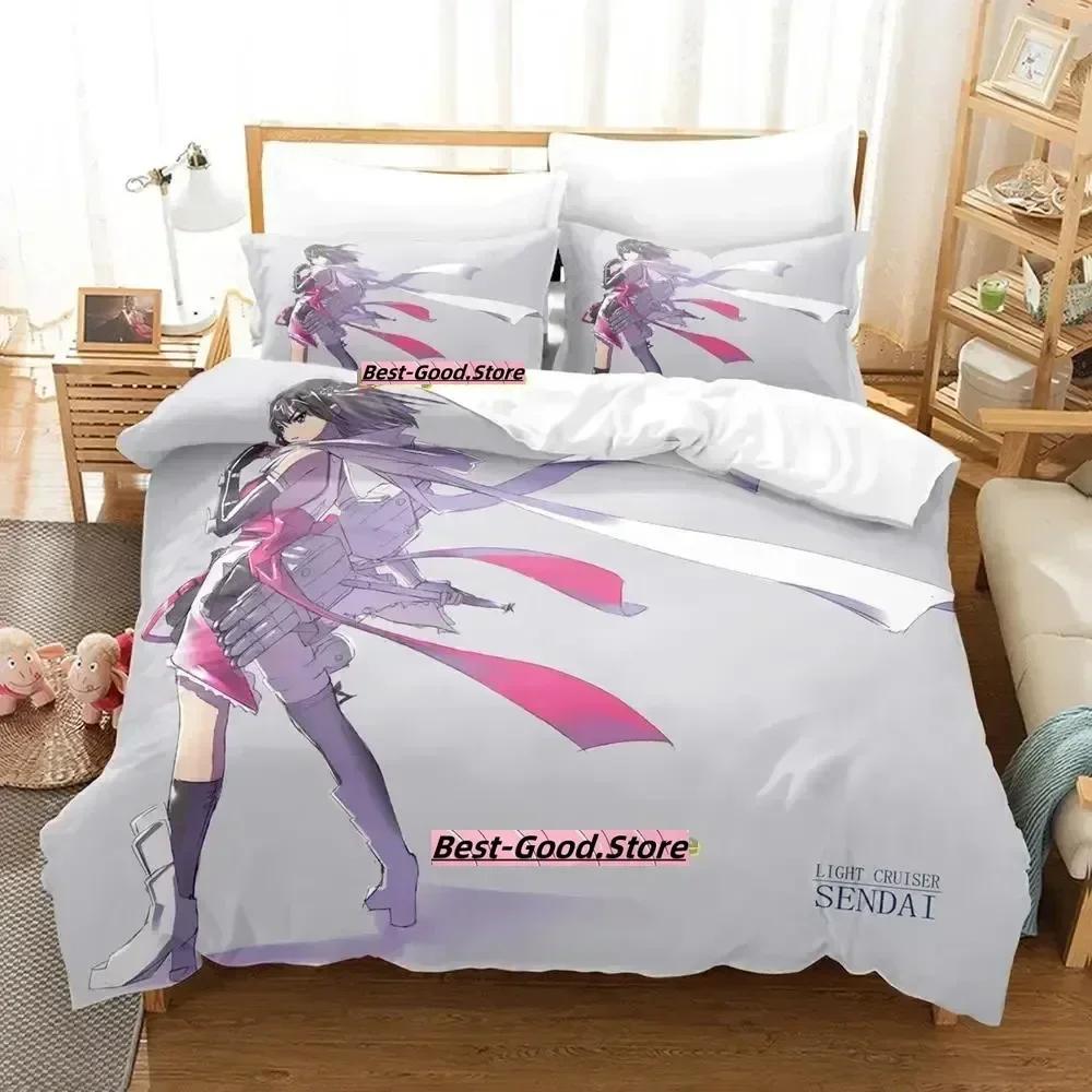 Комплект постельного белья Kantai Collection Односпальный Полуторный Двуспальный Кинг-сайз Комплект для кровати Взрослый Детский Спальня Комплекты пододеяльников Аниме постельное белье Кровать