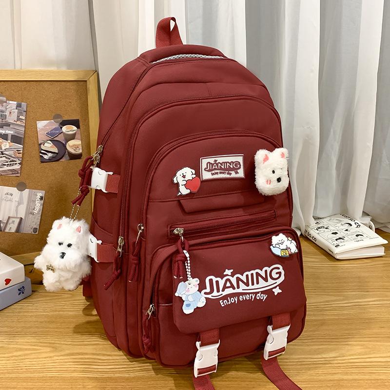 Детские школьные ранцы Ученики начальной школы Девочки Ученики средней школы Большая вместимость Грязеотталкивающий Рюкзак из двух частей