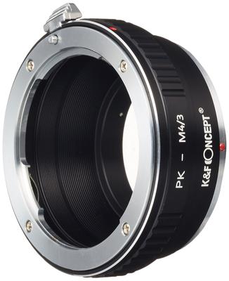 Адаптер для крепления объектива Concept K-mount, крепление Micro Four Thirds K&F KF-PKM43 (Конверсия Пентакса)