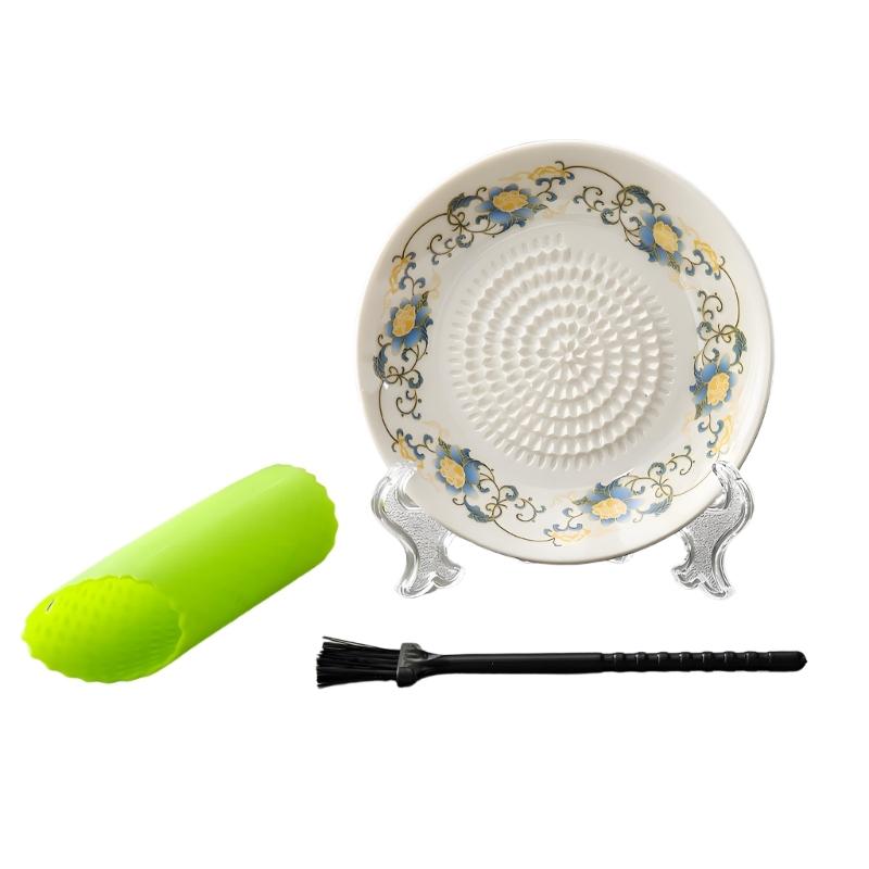 Efficient Ceramic Garlic And Fruit Grater With Embossing Design Gingers Grinder Plate For Home Cooking And Camping Trip