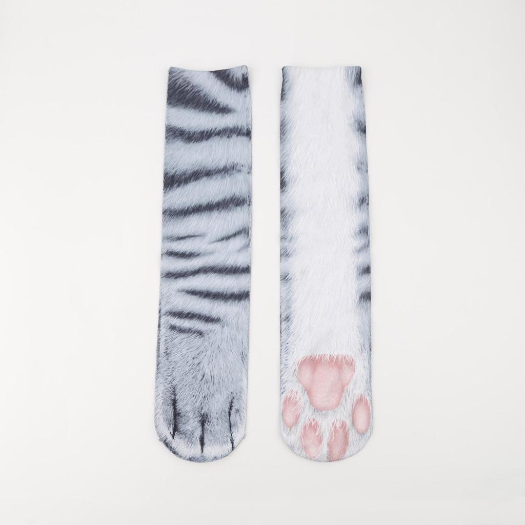 Носки до середины икры с когтями животных - Смешные носки с принтом для взрослых и детей