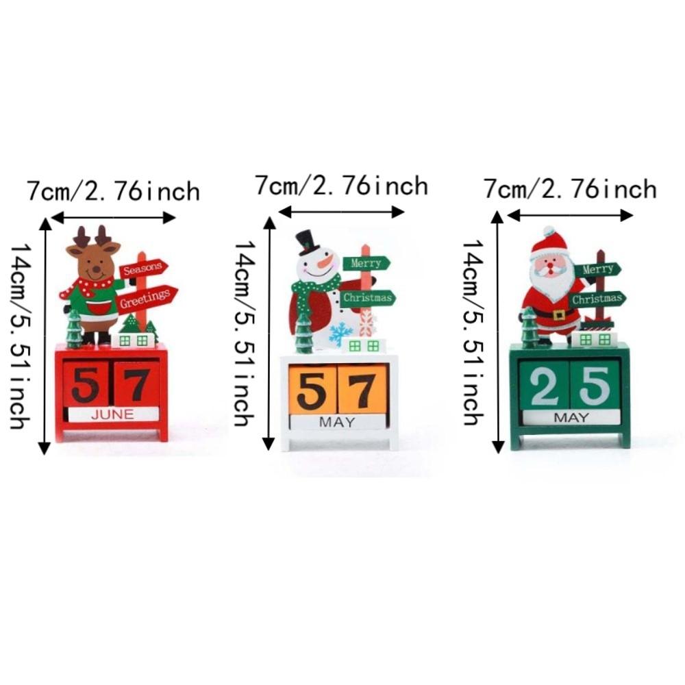Reindeer Christmas Winter Wooden Ornament Countdown Party Table Centerpiece Tabletop