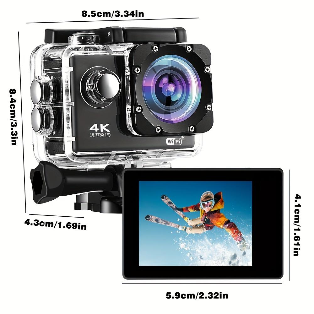 Capture Epic Adventures With This Action Camera - 4K 30FPS 12MP Full HD Wifi Connection Sports Camera Underwater 30M!