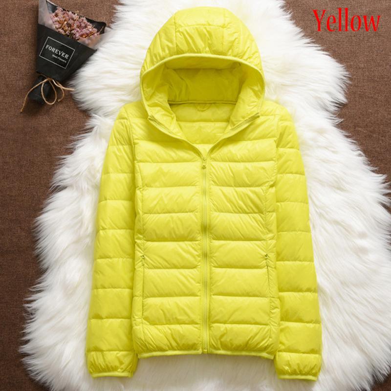 Women Casual Windproof Parka White Duck Down Jacket Coat Hooded Warm Autumn Winter