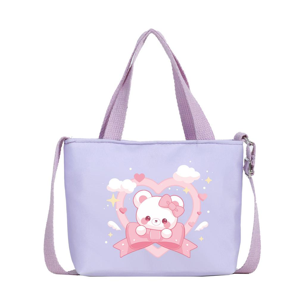 Нейлоновая детская модная сумочка с милым принтом медведя и дышащим дизайном