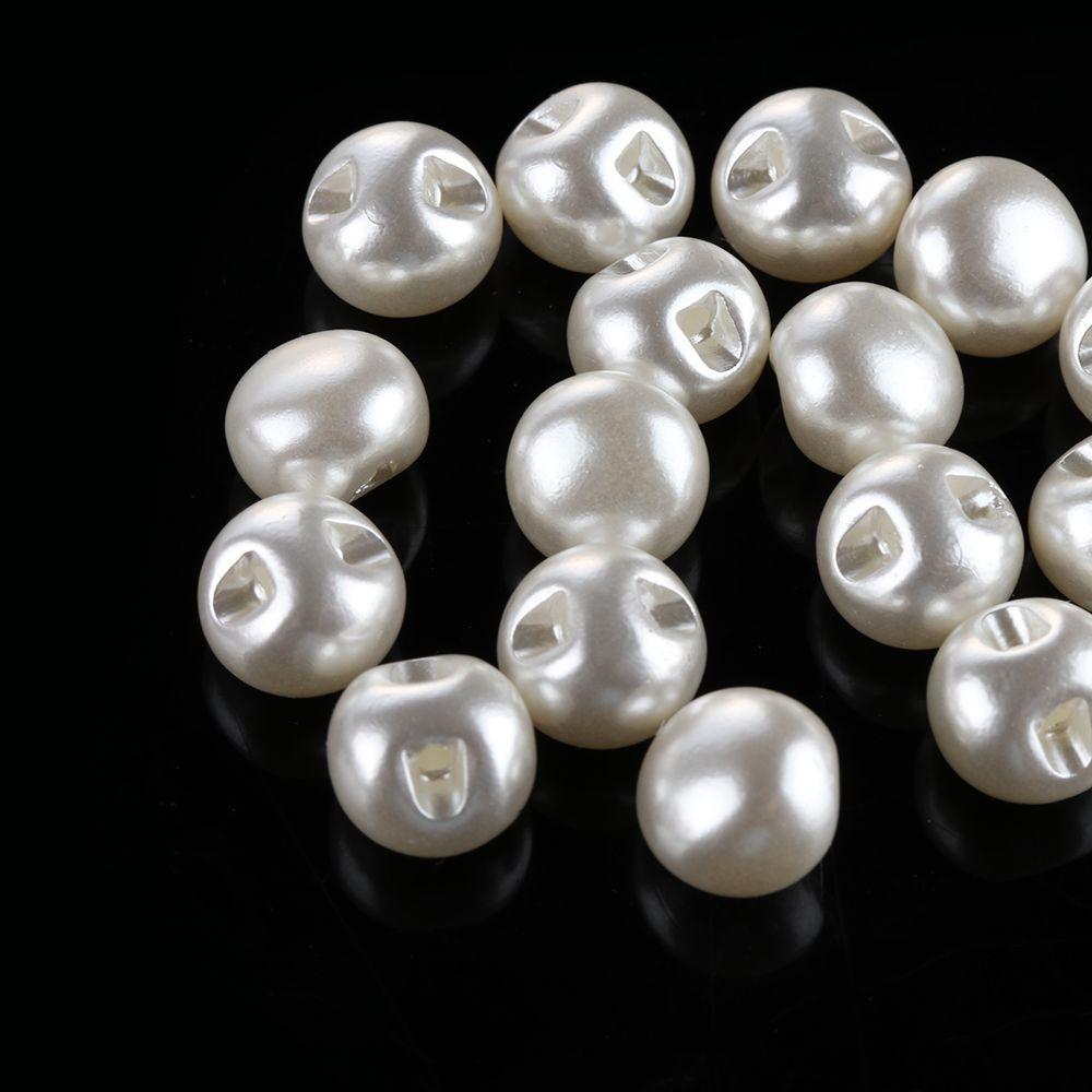50PCS Round Mushroom Crafts DIY Clothing Dress Accessories Scrapbooking Sewing Pearl Buttons