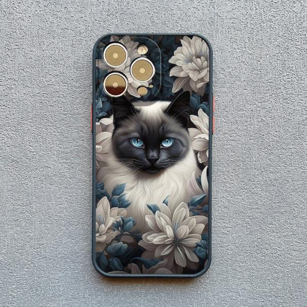 Художественная картина Розовый кот Чехол для телефона Для iphone 15 14 Plus Pro Max 13 12 Mini 11 Pro MAX XS X XR 8 7 SE 2020 Ударопрочный корпус