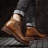 Осенне-зимние мужские короткие ботинки Классический джентльменский стиль Для отдыха, бизнеса, вечеринок, офиса, улицы для взрослых Высокие кожаные туфли