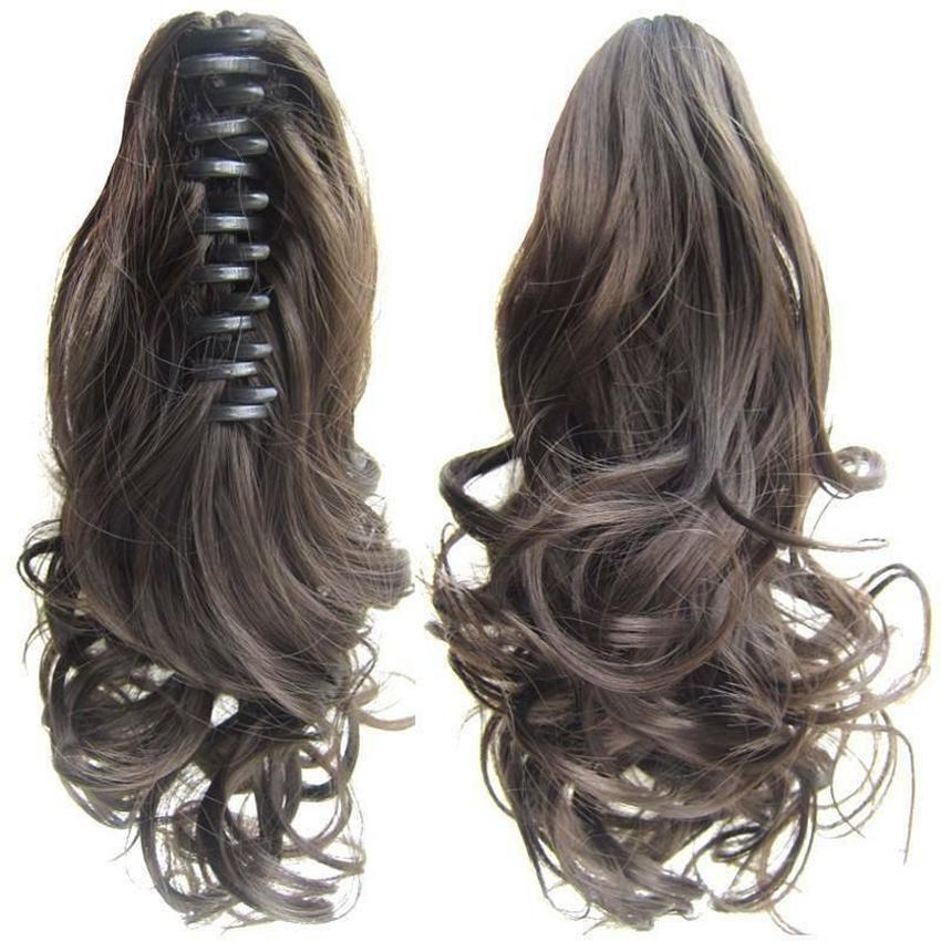 Clip In Curly Hair Wig Jaw Ponytail Hairs Extension Clip-on Claw Curly-Wavy Pony Tail Hairpiece Accessoires