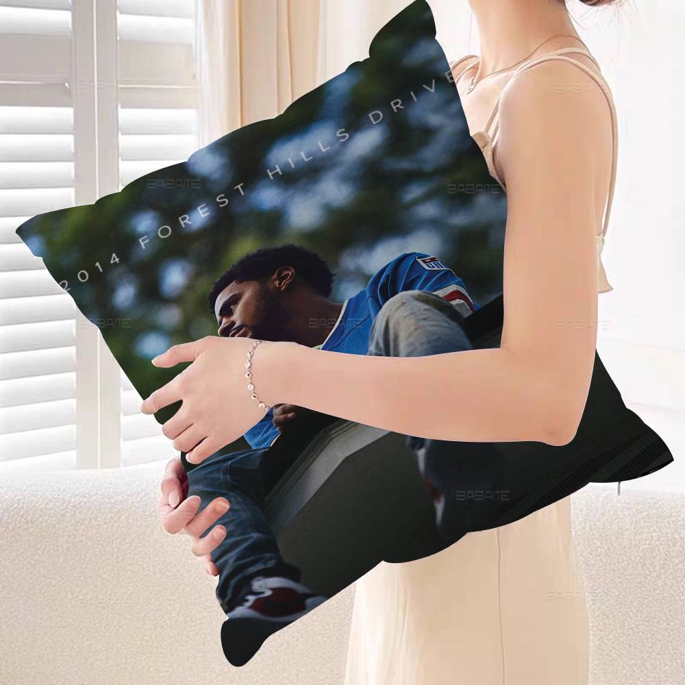 Singer J.Cole Music Album Stitch Lucky Dragon Pillow Cover Sofa Cushion Cover Home Room Decoration Children Gift