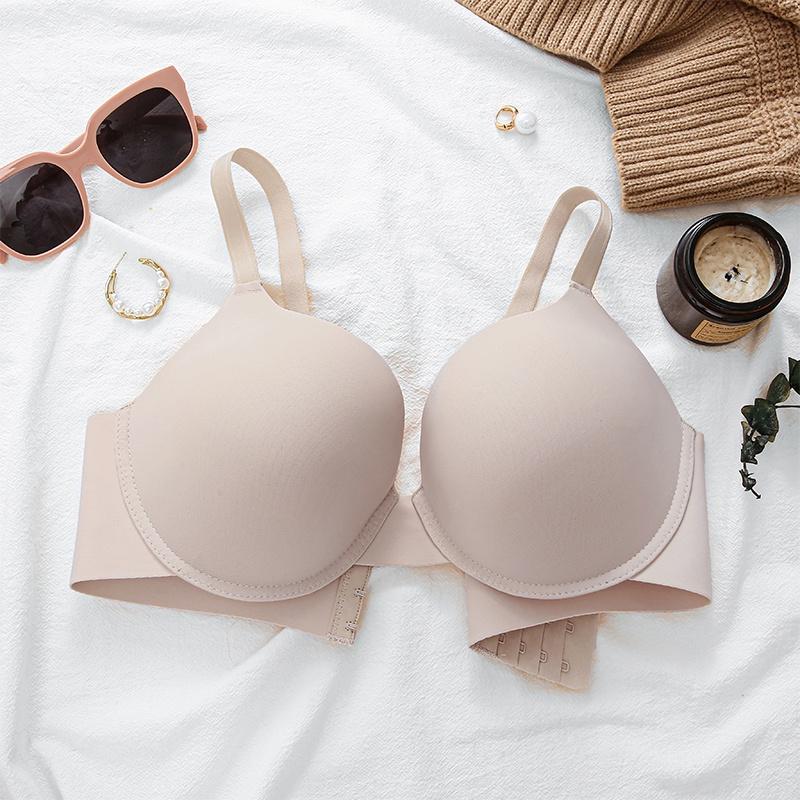 Гладкий сексуальный бюстгальтер больших размеров, женское бесшовное нижнее белье, бюстгальтер с регулируемыми бретелями, светлое цветное нижнее белье, летнее BD