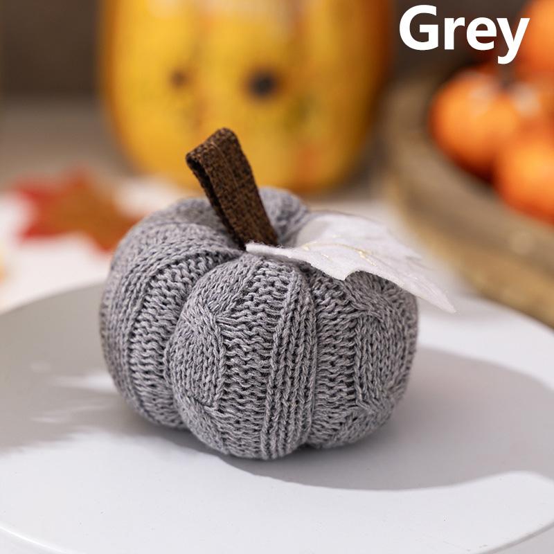 Новый 3-1 шт. вязаный тыквенный орнамент для Дня благодарения, Дня урожая, украшения для вечеринки, подносы, поддельные тыквенные украшения для дома, подарок