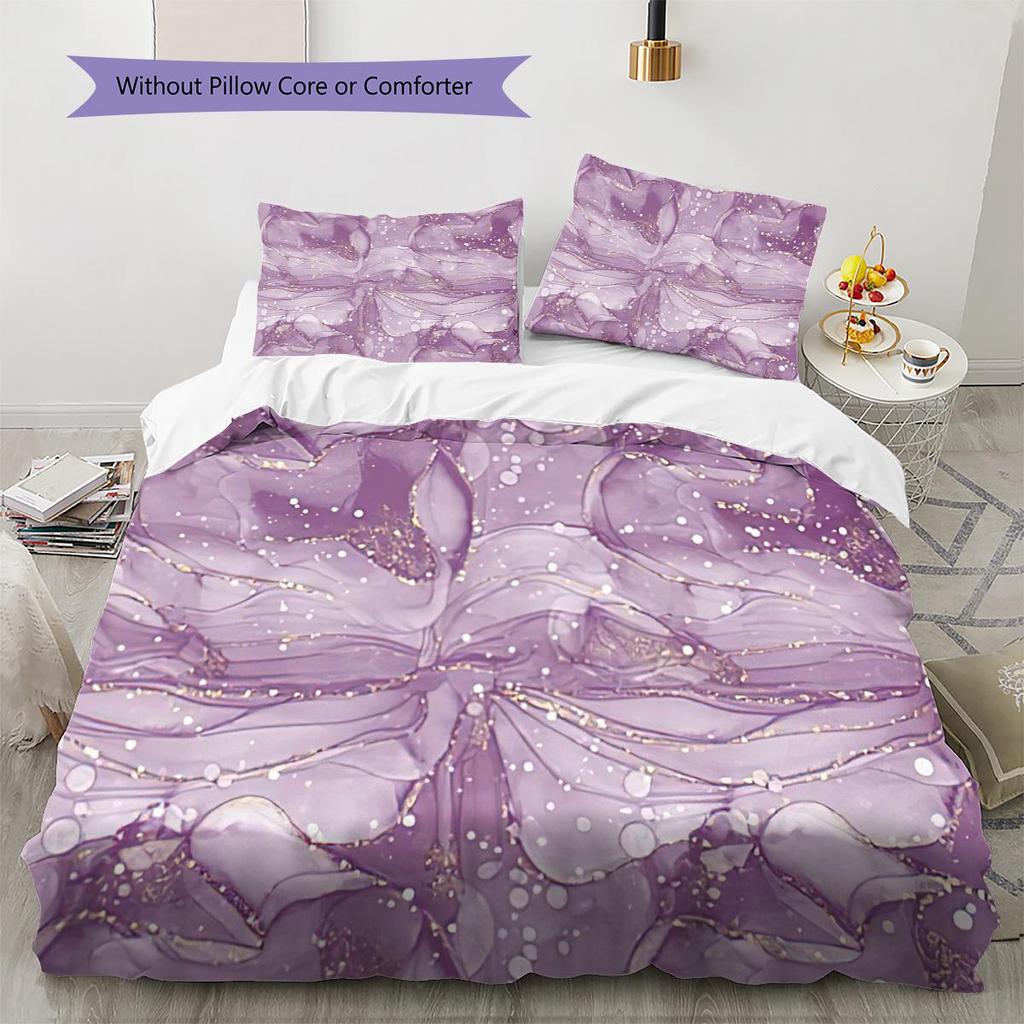 1PC Abstract marble pattern Bedding Quilt Set Quilt Cover Pillowcase Home Decoration Birthday Gift (1 * duvet cover + 2 * pillowcase, without core)