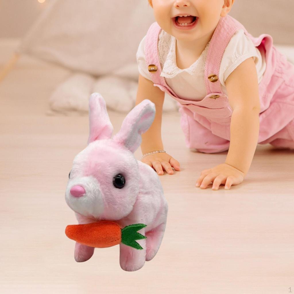 Электрический кролик плюшевая игрушка интерактивный кролик креативные праздничные подарки реалистичная мягкая игрушка