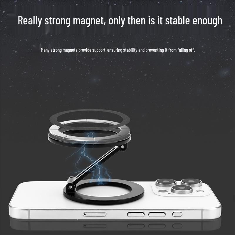 MagSafe Magnetic Double-Sided Folding Metal Phone Holder for Desktop and Office
