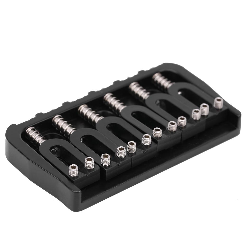 Electric Guitar Bridge 6 Strings GA890 Fixed Metal for Guitarist Musical Accessory Black