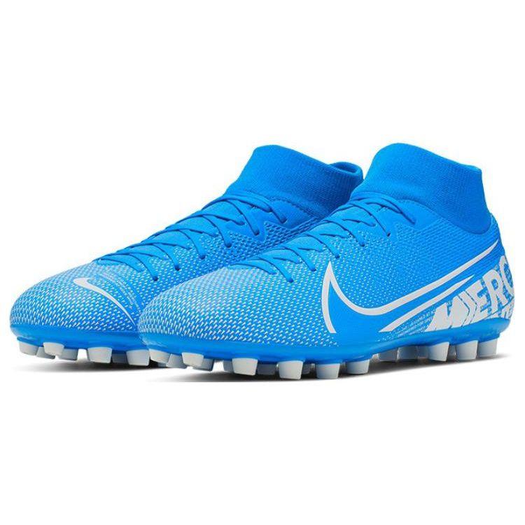 Nike Футбольные бутсы Mercurial Superfly 7 Academy AG Мужские футбольные бутсы Сине-белые BQ5424-414