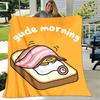 1pc Blanket Sanrio Gudetama1 Print Design, Lightweight Blanket for Sofa, Bed- Soft &Warm, Gift for All Seasons like Christmas, Halloween
