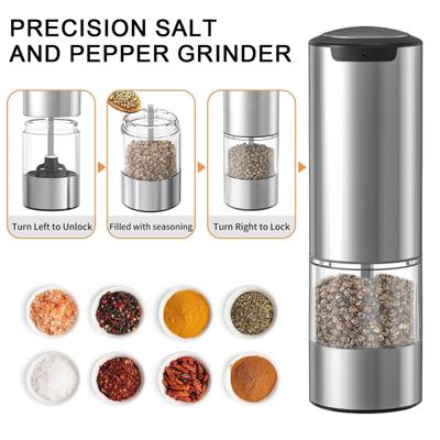 70 мл электрическая мельница для перца перезаряжаемая солонка шейкер регулируемая грубость частиц мощный мотор один