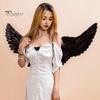 Halloween Cosplay Angel Wing Prop with Elastic Band Goose Feather Bright Colors Good Detail Stage Show Performance Role-Playing Party Dance Fake Wing