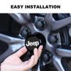 4Pcs Car Badge Hubcaps Hub Stickers Wheel Dust-proof Cover for Jeep Gladiator Grand Cherokee Compass Accessory Renegade Wrangler