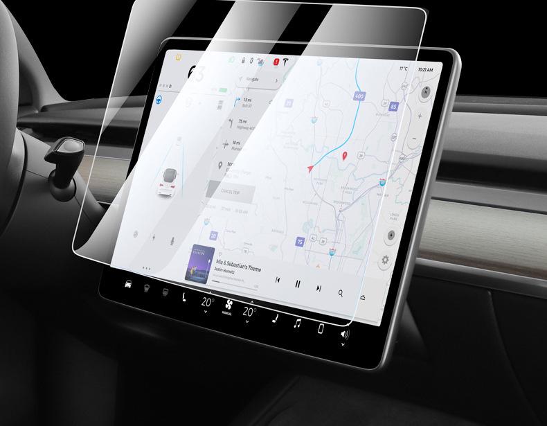 Комплект защиты экрана и консоли для Tesla Model 3/Y Yoke: Закаленное стекло и HD-пленка