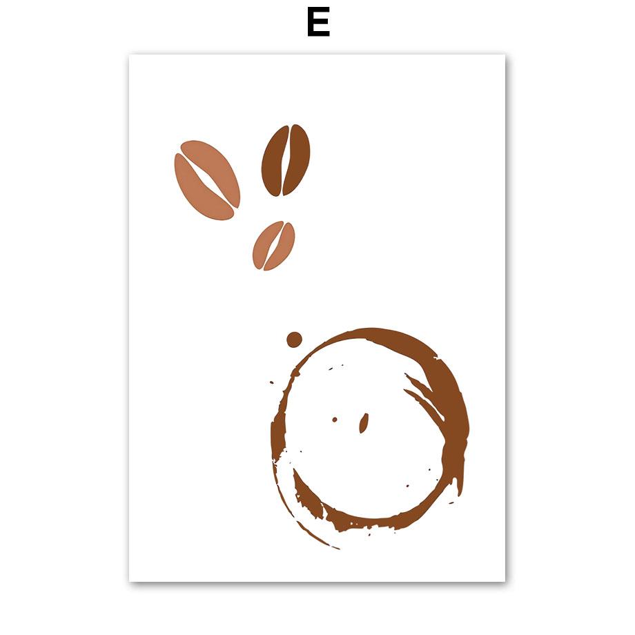 Кофе Минималистичные Чашки Кофейная Культура Кафе Настенные Художественные Принты Постеры Скандинавские Холсты Картина Кухня Отель Бар Домашний Декор