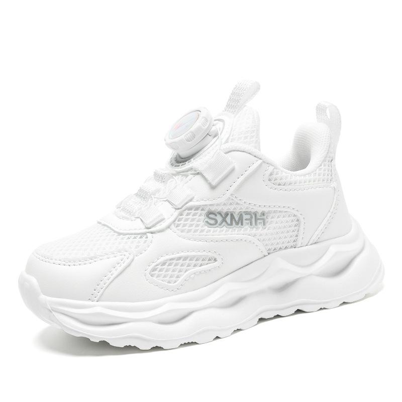 Children's Sports Shoes 2025 Autumn New Men's Fashion Mesh Classmates Spot Women's Microfiber Casual Lightweight Dad Shoes