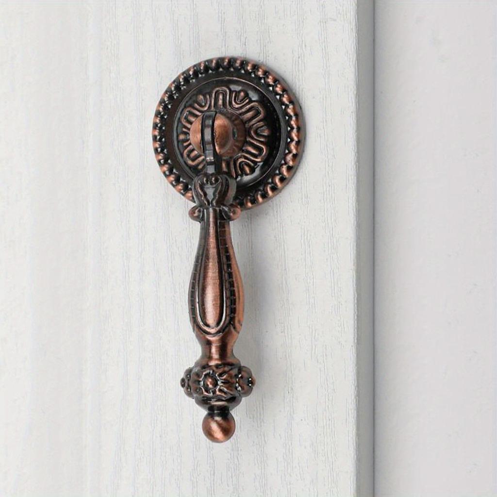 2pcs Vintage Single Hole Zinc Alloy Cabinet Door Handle, Drawer, Clothing Cabinet Handle