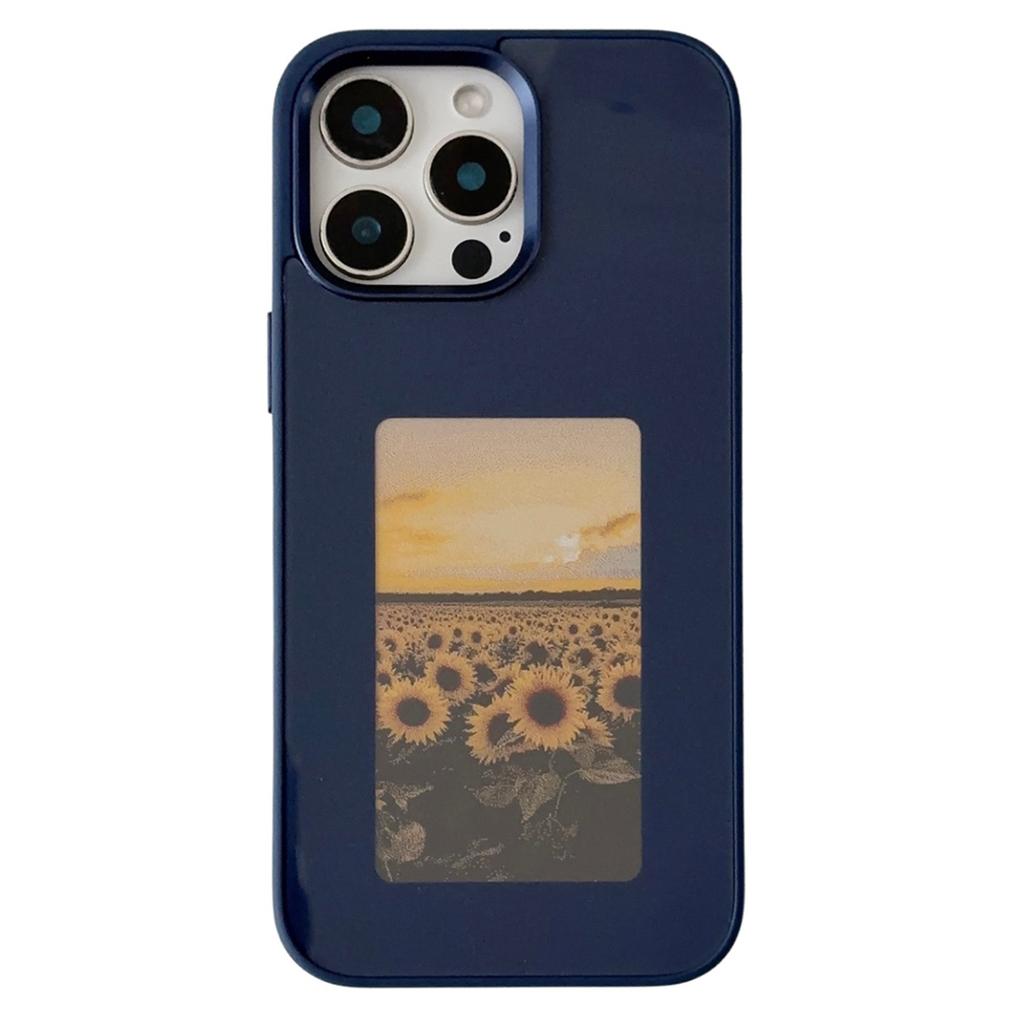 For iPhone 16 Pro Max E Ink Phone Case 4-Color Screen,DIY Wireless NFC Photo Display