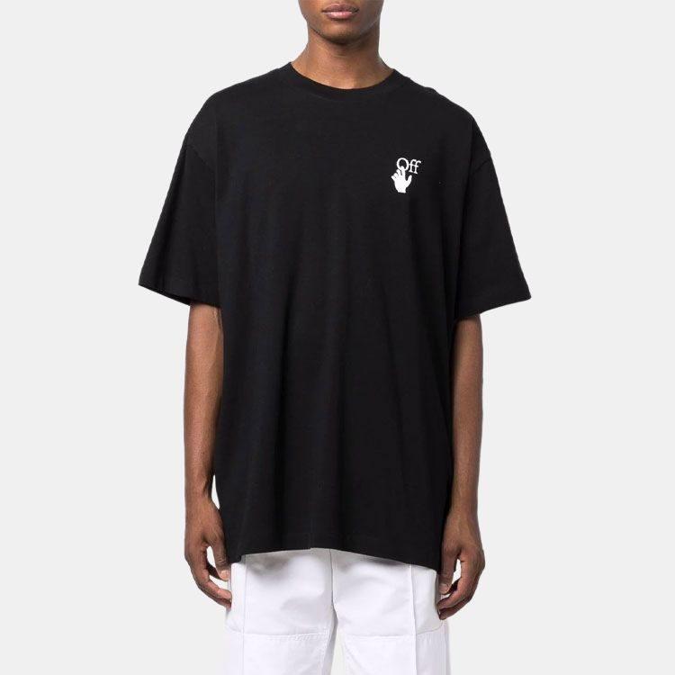 OFF WHITE Караваджо Люте Короткий рукав Оверсайз Футболка OMAA038F21JER0061084