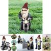 Garden Gnomes Novelty Statues Motorcycle Dwarf  Ornaments Outdoor Naughty Decor