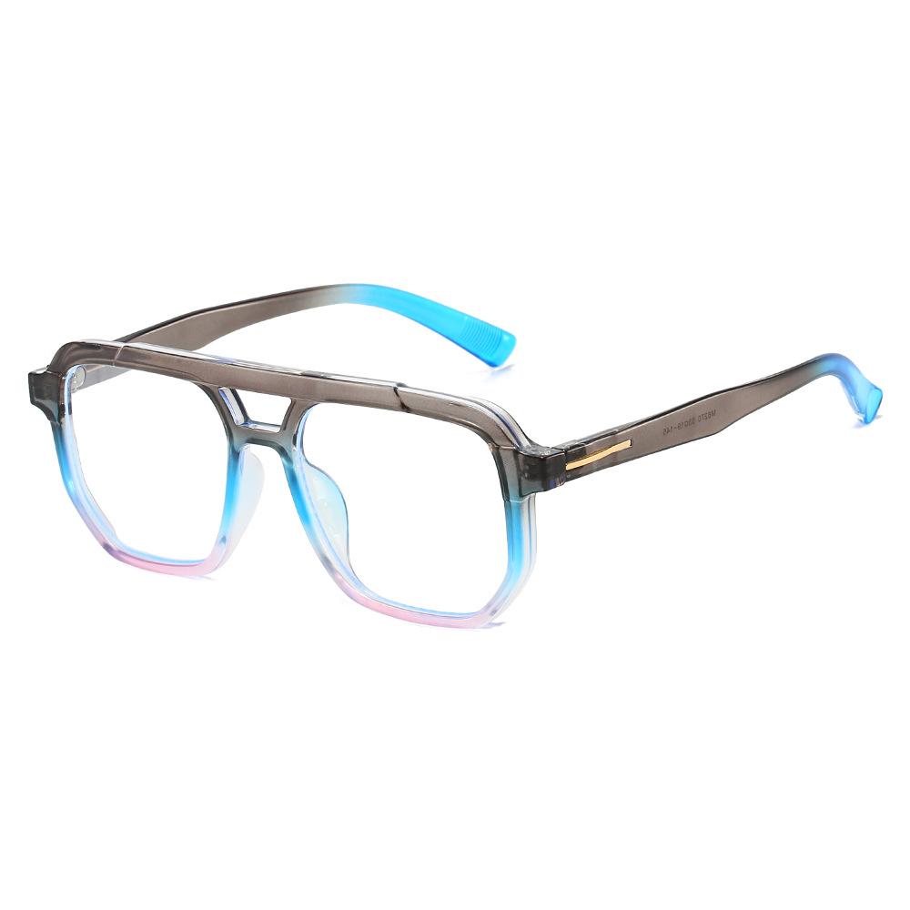 New double bridge fashion sunglasses, European and American simple and versatile pilot sunglasses for men and women