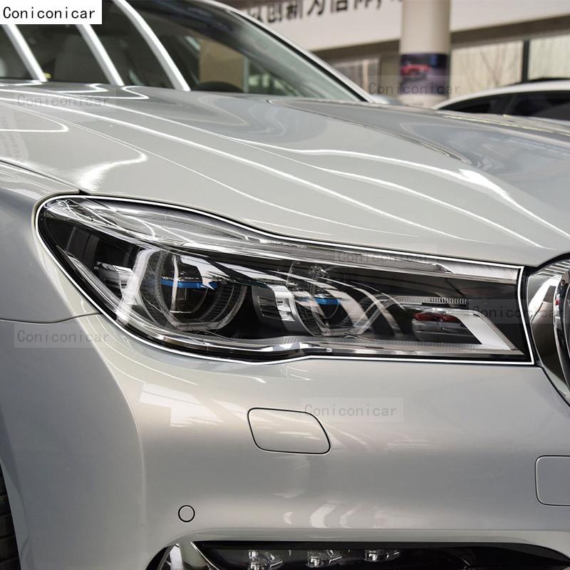 Для BMW 7 серии F01 F02 G11 G12 2009- Автомобильный внешний светодиодный фарный противоцарапающий передний фонарь Прозрачная защитная пленка из ТПУ