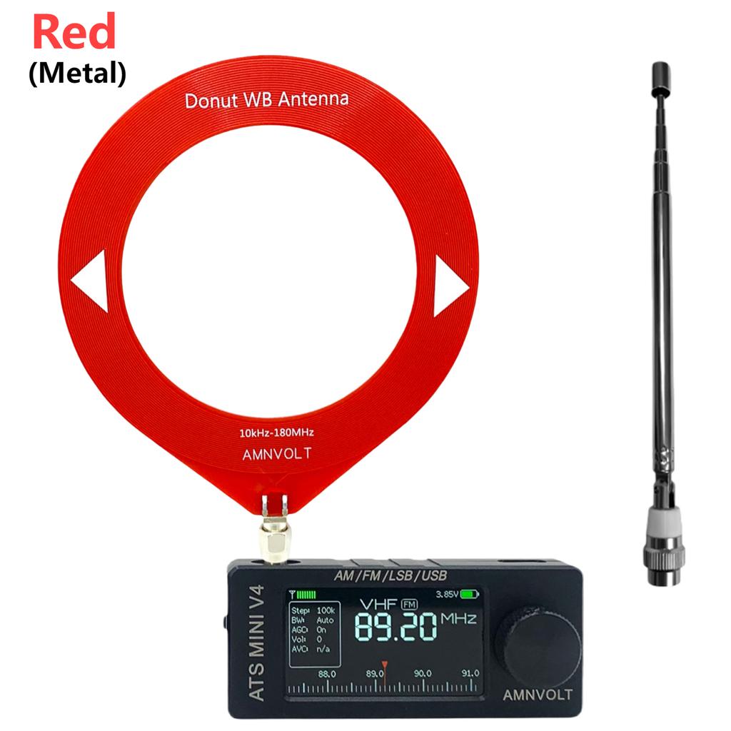 V4 AMNVOLT ATS Mini SI4732 All Band Receiver Supports AM/FM/SSB/LSB/USB Mode LSB USB Transistor Pocket Radios 1.9inch IPS Scree