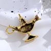 Unisex Brooch Retro Exotic Style Arabian God Lamp Glazed Enamel Anti-slip Shoulder Bag Collar Anti-exposure Pin Hat Clothes Pin