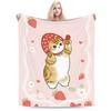 Mofusand Super Warm Blanket  Kids Adult Plush Throw Blanket Funny Outdoor Flannel Bedspread Sofa Bed Cover