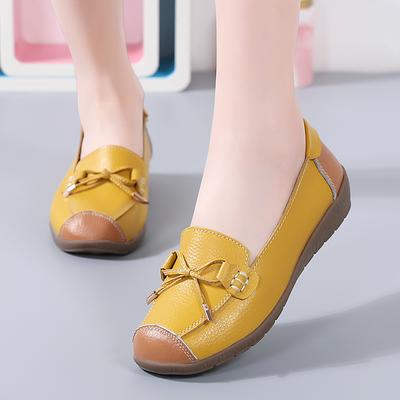 Мода 2025 Новые Женские Балетки Кроссовки Кожа Весна Мягкие Мокасины Дамские Лодочки Балетки Эспадрильи Криперы