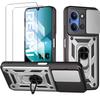 Защитный чехол - E.F.CONNECTION - для Xiaomi Redmi 15C - с шторкой для камеры - Серебристый - 2 стекла