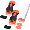 YAZZT Sticker Remover Spatula Set with 2 Plastic Scrapers and 100 Plastic Blades, Removable Blades, Glass Cleaning Spatula, Bathroom, Kitchen, Vehicle