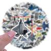 60 мультяшных истребителей, наклейки-граффити для детских дневников, в качестве поощрений, для DIY-декора, бутылок для воды и багажа