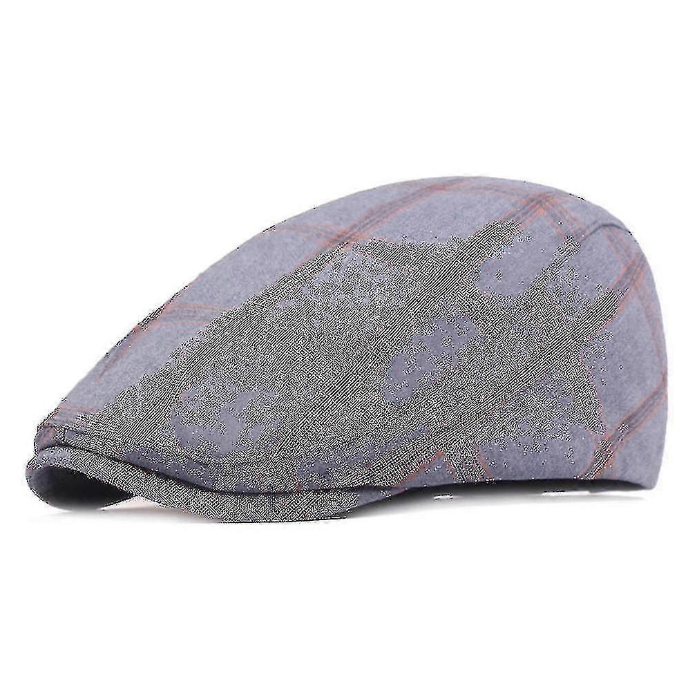 Plaid Beret Men's Cap Summer Sun Hat Men's Flat Cap Beret Men