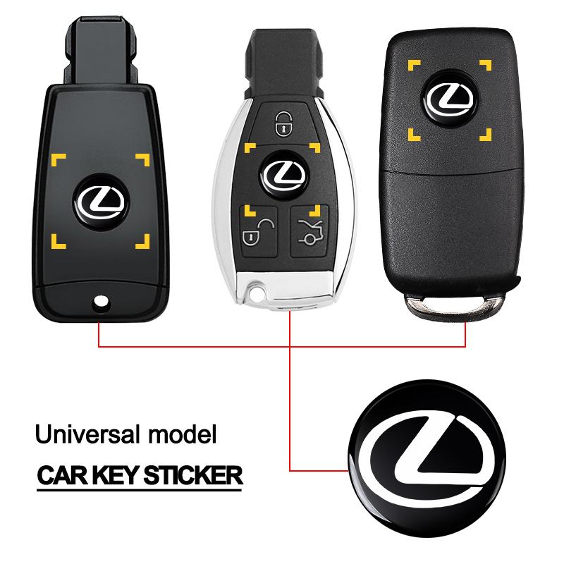 5/10/20Pcs Car 3D Aluminium Emblem Key Shell Remote Fob Stickers For Lexus IS IS250 IS250C IS300 IS300C IS350 IS350C F SPORT RX