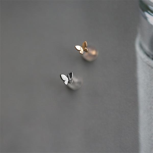 1 пара крошечных сережек, милые серьги-гвоздики в форме бабочки, модные женские очаровательные ювелирные изделия, подарки для нее