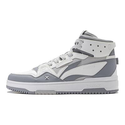 Li Ning Mountain Original 2.0 повседневные универсальные удобные нескользящие износостойкие высокие кроссовки для скейтбординга мужские кроссовки серо-белые AGCT291-3